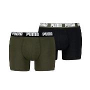Puma 2P Men Everyday Basic Boxer Schwarz/Grün Baumwolle Small Herren