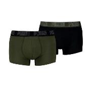 Puma 2P Men Everyday Trunks Schwarz/Grün Baumwolle Small Herren