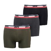 Levis 3P Logo Boxer Brief Schwarz/Grün Baumwolle Small Herren