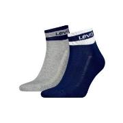 Levis 2P Mid Cut Stripe Socks Marine/Grau Gr 39/42