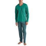 Calida Relax Imprint 3 Pyjamas Blau Baumwolle Small Herren