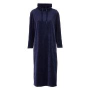Damella Velour Cosy Dress Marine Small Damen