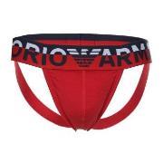 Armani Cotton Jockstrap Schwarz/Rot Baumwolle Medium Herren