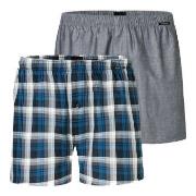Schiesser 2P Boxershorts multipack Grau/Blau Baumwolle Small Herren
