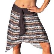 Wiki Puerto Rico Skirt Dress Braun gemustert Nylon Medium Damen