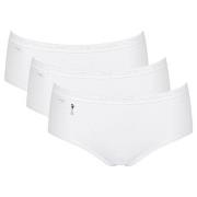 Sloggi 3P Pearl Midi Weiß Baumwolle 38 Damen