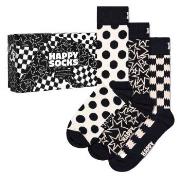 Happy socks 3P Black and White Socks Gift Box Schwarz/Weiß Baumwolle G...