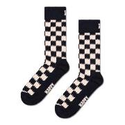 Happy Socks Dizzy Check Sock Schwarz gemustert Baumwolle Gr 41/46