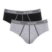 Sloggi 2P For Men Start Midi Grau Baumwolle Small Herren