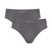 Sloggi 2P SLG Base Midi Briefs Grau Baumwolle Small Herren