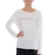 DKNY Elevated Leisure LS Top Weiß Modal Small Damen