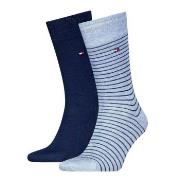 Tommy Hilfiger 2P Men Sock Stripe Blau/Hellblau Gr 39/42 Herren