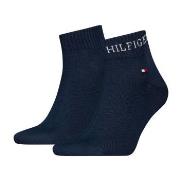 Tommy Hilfiger 2P Men Tab Quarter Socks Marine Gr 39/42 Herren