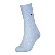 Tommy Hlfiger Women Premium Argyle Socks Hellblau Gr 39/42 Damen