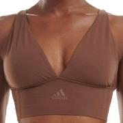 adidas BH BOS Smart Micro 720 Seamless Plunge Bra Dunkelbraun Polyamid...