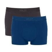 Sloggi 2P SLG Base Trunk Schwarz/Blau Baumwolle Small Herren