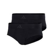 adidas 2P Active Flex Cotton 3 Stripes Low Rise Trunk Schwarz Baumwoll...