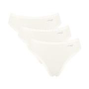 Sloggi 3P GO Crush High Leg Briefs Elfenbein Baumwolle Small Damen