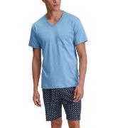 Calida Relax Streamline Short Pyjama Hellblau Baumwolle Small Herren
