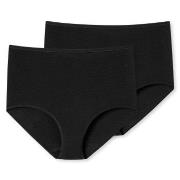 Schiesser 2P 95-5 Organic Maxi Schwarz Baumwolle Medium Damen