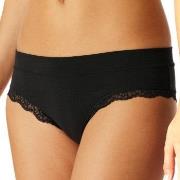 Schiesser Unique Cotton Lace Brazilian Brief Schwarz Baumwolle Small D...
