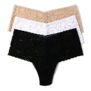 Hanky Panky 3P Retro Lace Thong Mixed Nylon One Size Damen
