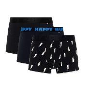 Happy socks 3P Black And White Boxershorts Schwarz Baumwolle Medium He...