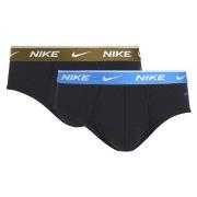Nike 2P Everyday Cotton Stretch Briefs Schwarz/Blau Baumwolle Small He...
