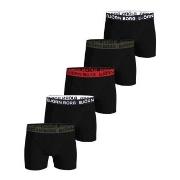 Björn Borg 5P Cotton Stretch Boxer 1719 Rot/Schwarz Baumwolle Small He...