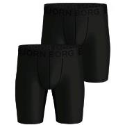 Björn Borg 2P Sports Lightweight Long Leg Boxers Schwarz Polyester Sma...