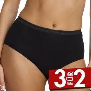 Damella Classic Cotton Midi Brief Schwarz Baumwolle Small Damen