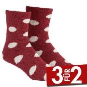 Damella Fluffy Socks Rot/Weiß Polyester Gr 39/42 Damen