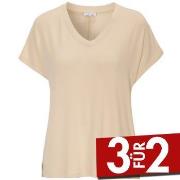 Damella Knitted Lounge T-Shirt Sand Small Damen