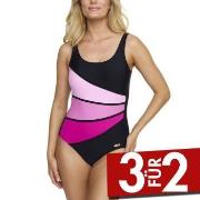Damella Laura Chlorine Resistant Swimsuit Schwarz/Rosa 38 Damen