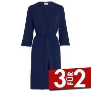 Damella Viscose Plain Wave Robe CL2 Marine Bambus Small Damen