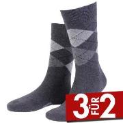 Amanda Christensen True Ankle Argyle Sock Anthrazit Gr 39/42 Herren