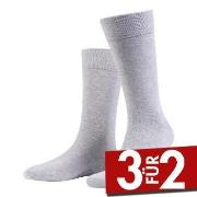 Amanda Christensen 3P True Combed Cotton Sock Hellgrau Gr 39/42