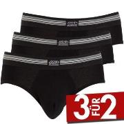 Jockey 3P Cotton Stretch Brief Schwarz Baumwolle Small Herren