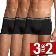 Jockey 3P Cotton Stretch Short Trunk Schwarz Baumwolle Small Herren