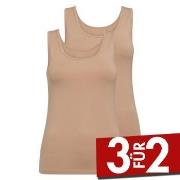 Decoy 2P Wide Strap Bamboo Top Beige Small Damen