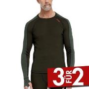 Dovre Jacquard Baselayer Armeegrün Wolle Small Herren