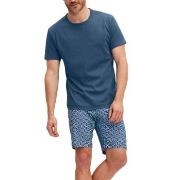 Calida Relax Streamline 2 Short Pyjamas Blau Baumwolle Small Herren
