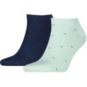 Tommy Hilfiger 2P Cotton Sneaker Socks Small Pattern Blau/Grün Gr 39/4...
