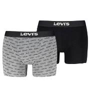 Levis 2P Men Logo Boxer Briefs Grau/Schwarz Baumwolle Small Herren