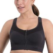 Anita BH Active Front Zip Sports Bra Dunkelgrau Nylon Small Damen