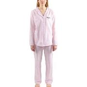Esprit Calista Flannel Pyjamas Set Weiß/Rosa Baumwolle 38 Damen