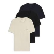 BOSS 3P Classic Crew Neck T Shirt Beige/Marine Baumwolle Medium Herren