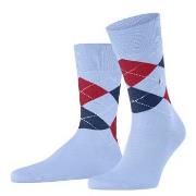 Burlington Manchester Mercerised Cotton Sock Blau/Hellblau Gr 40/46 He...