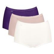 Sloggi 3P Basic Plus Maxi Colored D1 Rosa/Lila Baumwolle 38 Damen