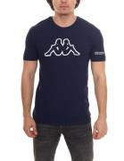 Kappa Herren Baumwoll-Shirt Rundhals-Shirt mit großem Logo-Patch Kurza...